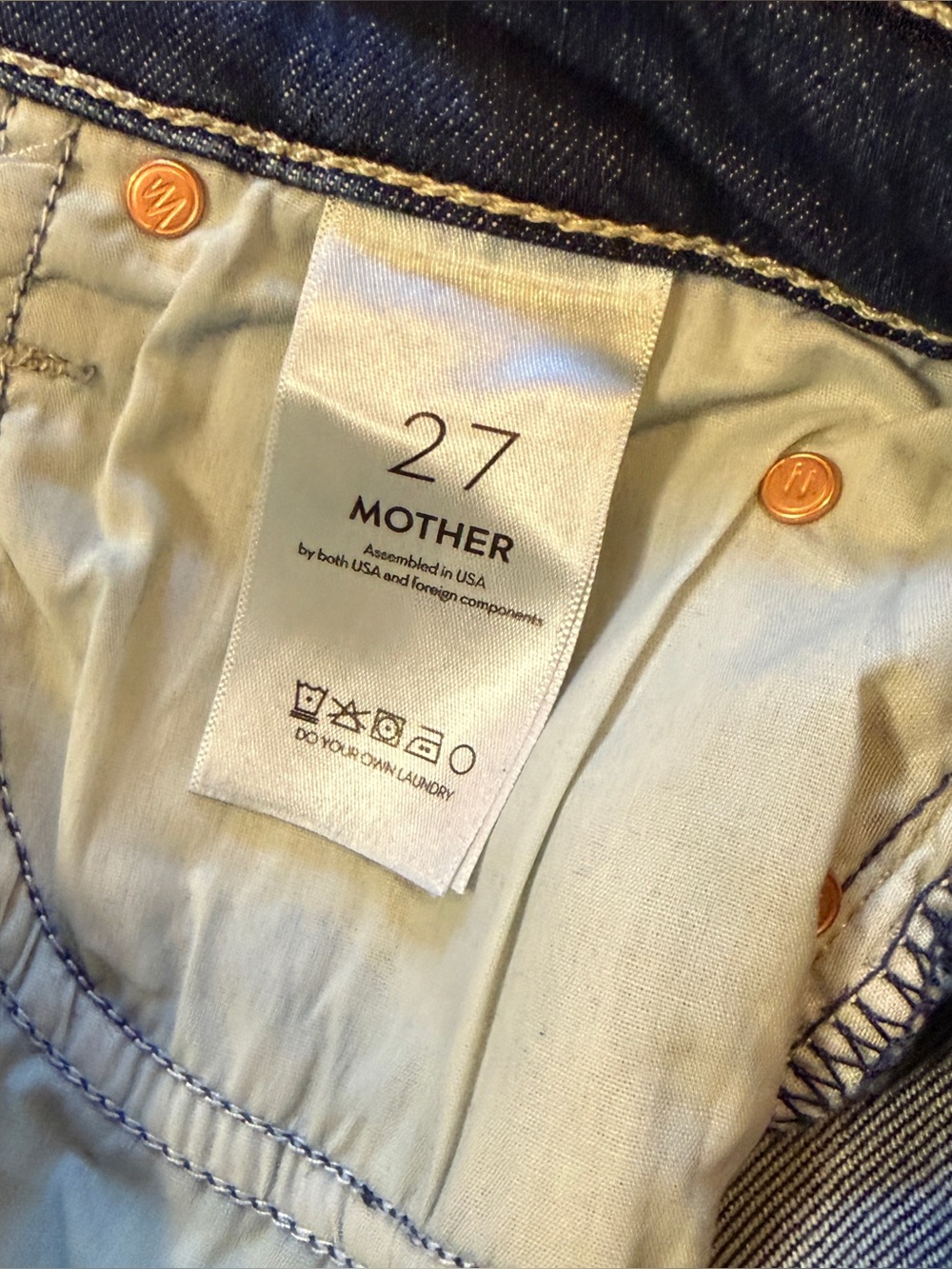 Mother High-Waisted Runaway Stretch Bootcut in Dark Blue - Size 27 Long - Picture 7 of 11